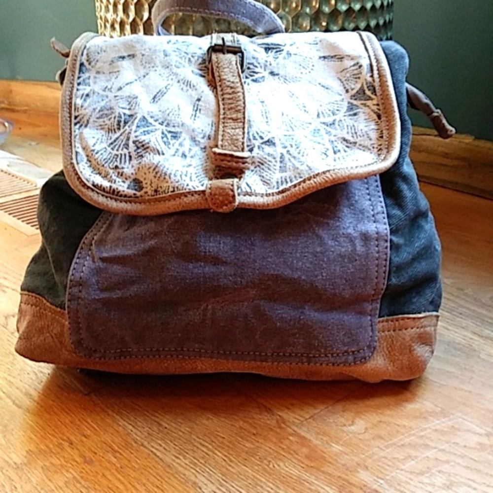 Myra canvas backpack purse